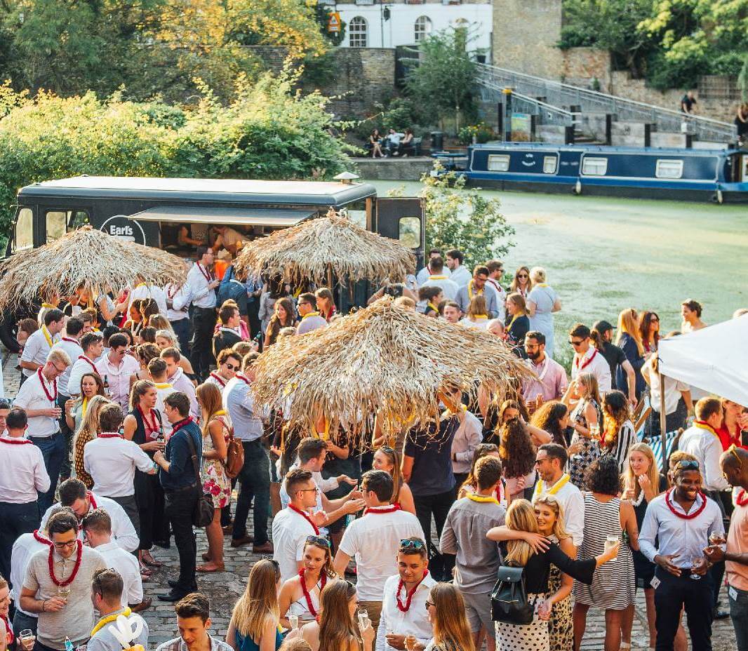 tropical themed summer party